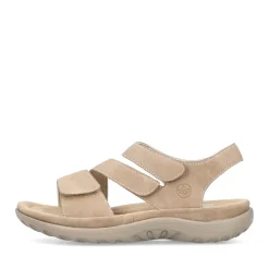 Fashion Rieker Sandaly Damskie Z Paskiem W Kolorze Bezowym