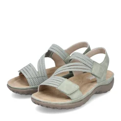 Clearance Rieker Sandaly Damskie Z Paskami W Kolorze Mietowo-Zielonym