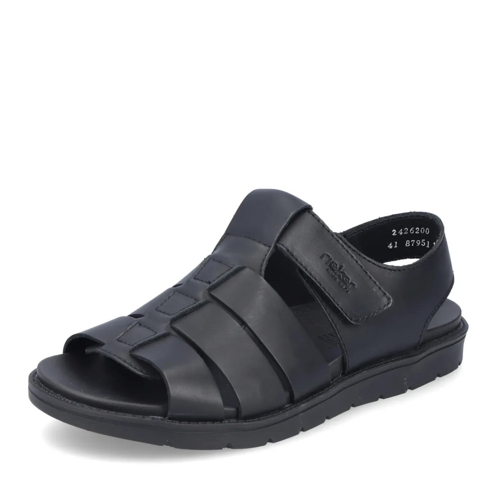 New Rieker Sandaly Meskie W Kolorze Ciemnej Czerni