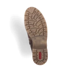 New Rieker Sznurowane Botki Damskie W Kolorze Czekoladowego Brazu
