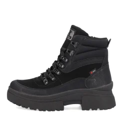 Clearance Rieker Sznurowane Botki Damskie Diamond Black