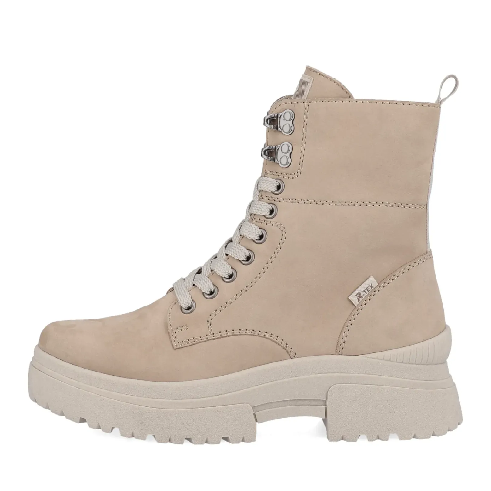 New Rieker Sznurowane Botki Clay Beige