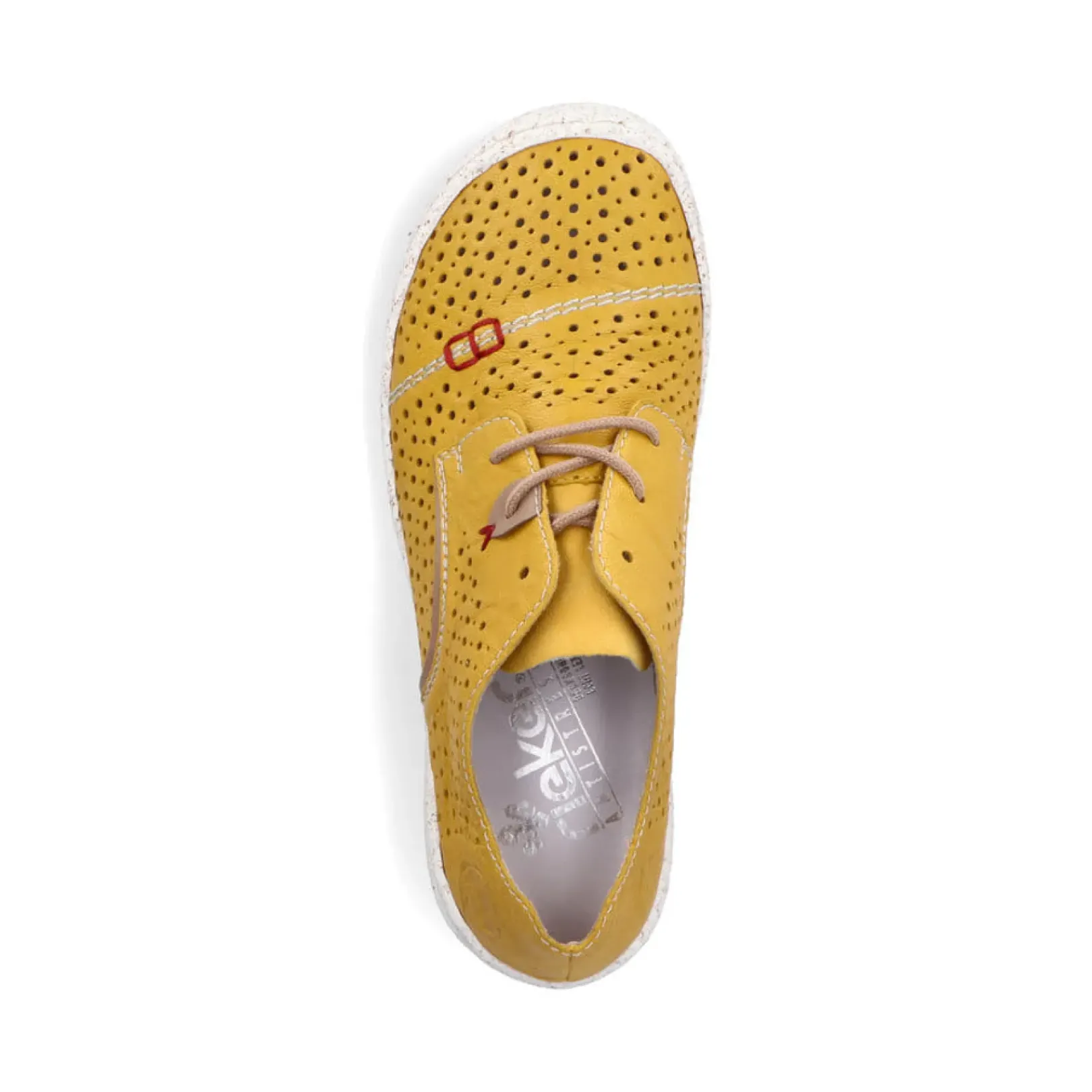 Sale Rieker Sznurowane Buty Damskie W Kolorze Slonecznikowo-Zoltym
