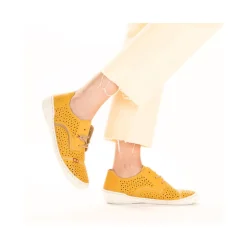 Sale Rieker Sznurowane Buty Damskie W Kolorze Slonecznikowo-Zoltym