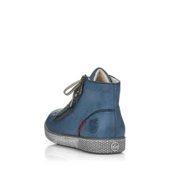 New Rieker Sznurowane Buty Damskie W Kolorze Lazurowym