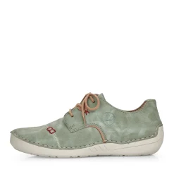 Online Rieker Sznurowane Buty Damskie W Kolorze Zielono-Szarym