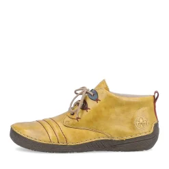Best Rieker Sznurowane Buty Damskie W Egzotycznym Kolorze Zoltym