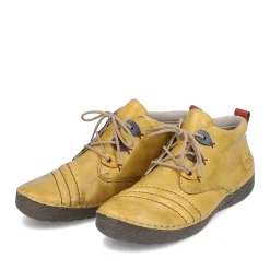 Best Rieker Sznurowane Buty Damskie W Egzotycznym Kolorze Zoltym