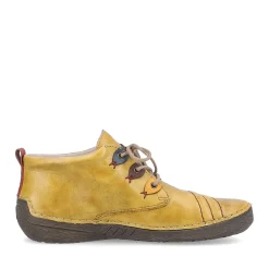 Best Rieker Sznurowane Buty Damskie W Egzotycznym Kolorze Zoltym