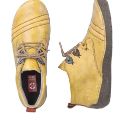 Best Rieker Sznurowane Buty Damskie W Egzotycznym Kolorze Zoltym