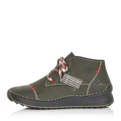 Hot Rieker Sznurowane Buty Damskie W Kolorze Khaki W Kolorze Zielonym