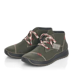 Hot Rieker Sznurowane Buty Damskie W Kolorze Khaki W Kolorze Zielonym