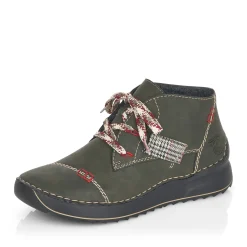 Hot Rieker Sznurowane Buty Damskie W Kolorze Khaki W Kolorze Zielonym