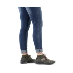 Hot Rieker Sznurowane Buty Damskie W Kolorze Khaki W Kolorze Zielonym