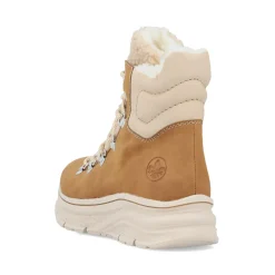 Fashion Rieker Sznurowane Buty Damskie W Kolorze Nugat W Kolorze Brazu