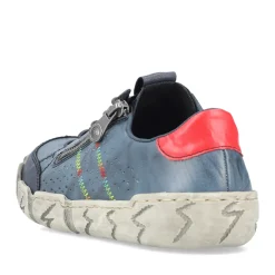 Best Rieker Sznurowane Buty Damskie W Kolorze Lupkowoniebieskim