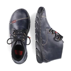 Hot Rieker Sznurowane Buty Damskie W Kolorze Granatowym