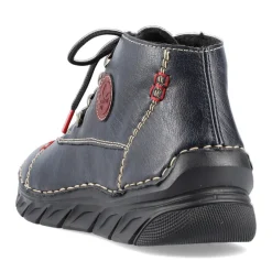Hot Rieker Sznurowane Buty Damskie W Kolorze Granatowym