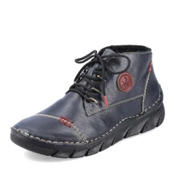 Hot Rieker Sznurowane Buty Damskie W Kolorze Granatowym