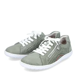 Fashion Rieker Sznurowane Buty Damskie W Kolorze Mietowo-Zielonym