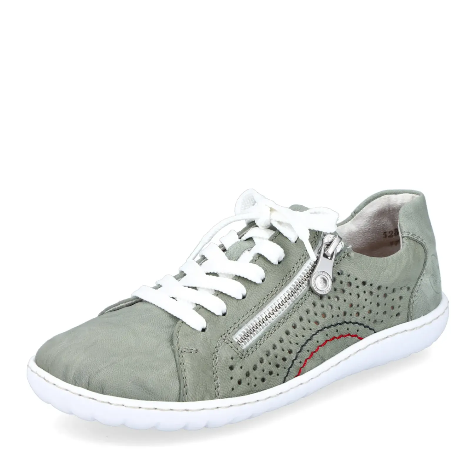 Fashion Rieker Sznurowane Buty Damskie W Kolorze Mietowo-Zielonym