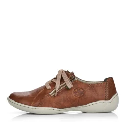 New Rieker Sznurowane Buty Damskie W Kolorze Kasztanowo-Brazowym