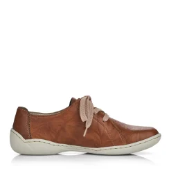 New Rieker Sznurowane Buty Damskie W Kolorze Kasztanowo-Brazowym