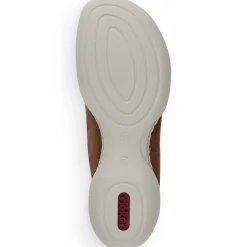 New Rieker Sznurowane Buty Damskie W Kolorze Kasztanowo-Brazowym