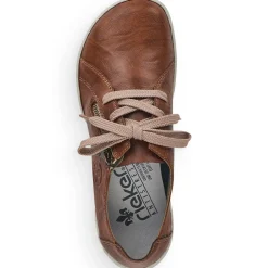 New Rieker Sznurowane Buty Damskie W Kolorze Kasztanowo-Brazowym