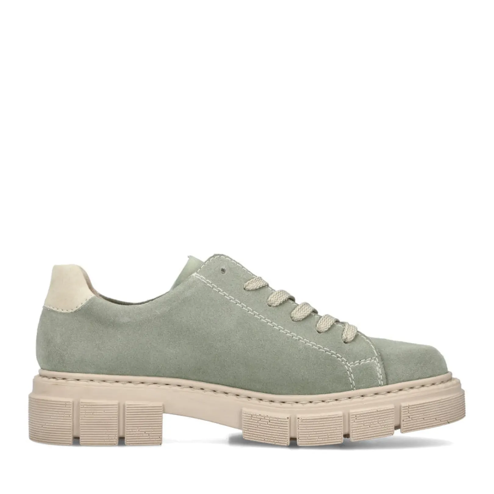 Discount Rieker Sznurowane Buty Damskie W Kolorze Mietowo-Zielonym