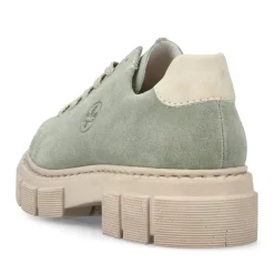 Discount Rieker Sznurowane Buty Damskie W Kolorze Mietowo-Zielonym