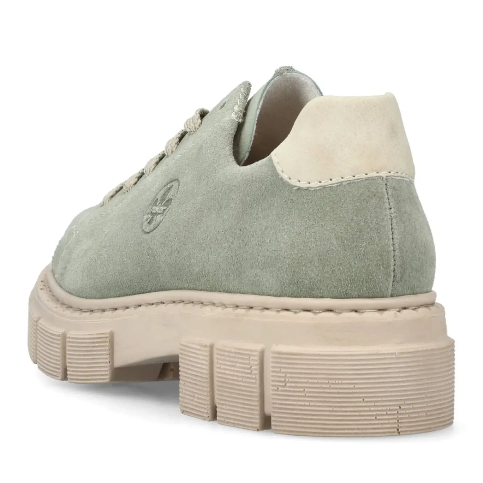 Discount Rieker Sznurowane Buty Damskie W Kolorze Mietowo-Zielonym