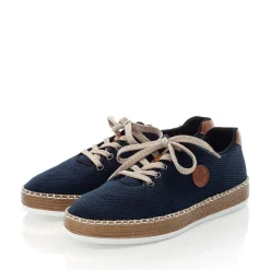 Clearance Rieker Sznurowane Buty Damskie W Kolorze Granatowym
