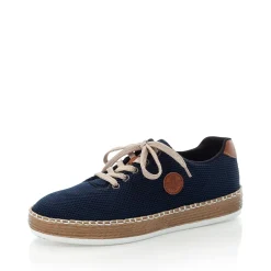 Clearance Rieker Sznurowane Buty Damskie W Kolorze Granatowym