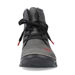 Outlet Rieker Sznurowane Buty Damskie W Kolorze Antracytowym