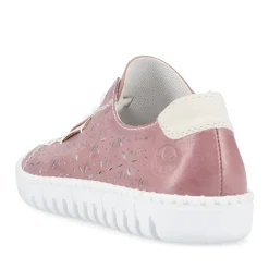 Hot Rieker Sznurowane Buty Damskie W Kolorze Krwistego Rozu