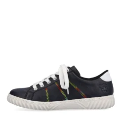 Best Rieker Sznurowane Buty Damskie W Kolorze Granatowym
