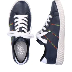 Best Rieker Sznurowane Buty Damskie W Kolorze Granatowym
