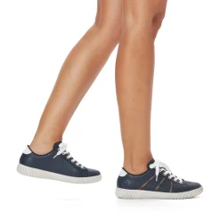 Best Rieker Sznurowane Buty Damskie W Kolorze Granatowym
