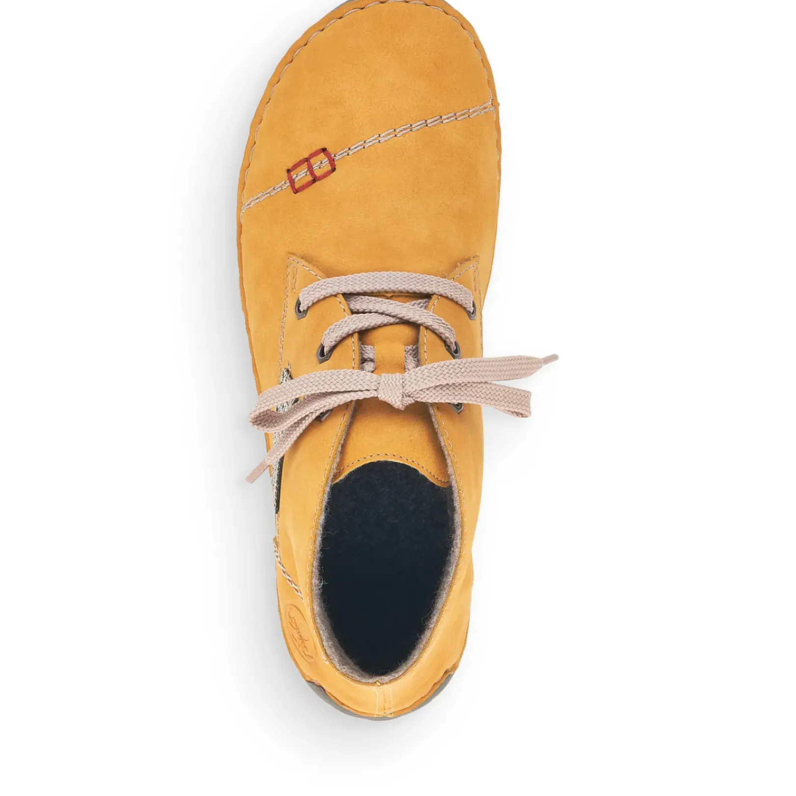 Sale Rieker Sznurowane Buty Damskie W Kolorze Miodowozoltym