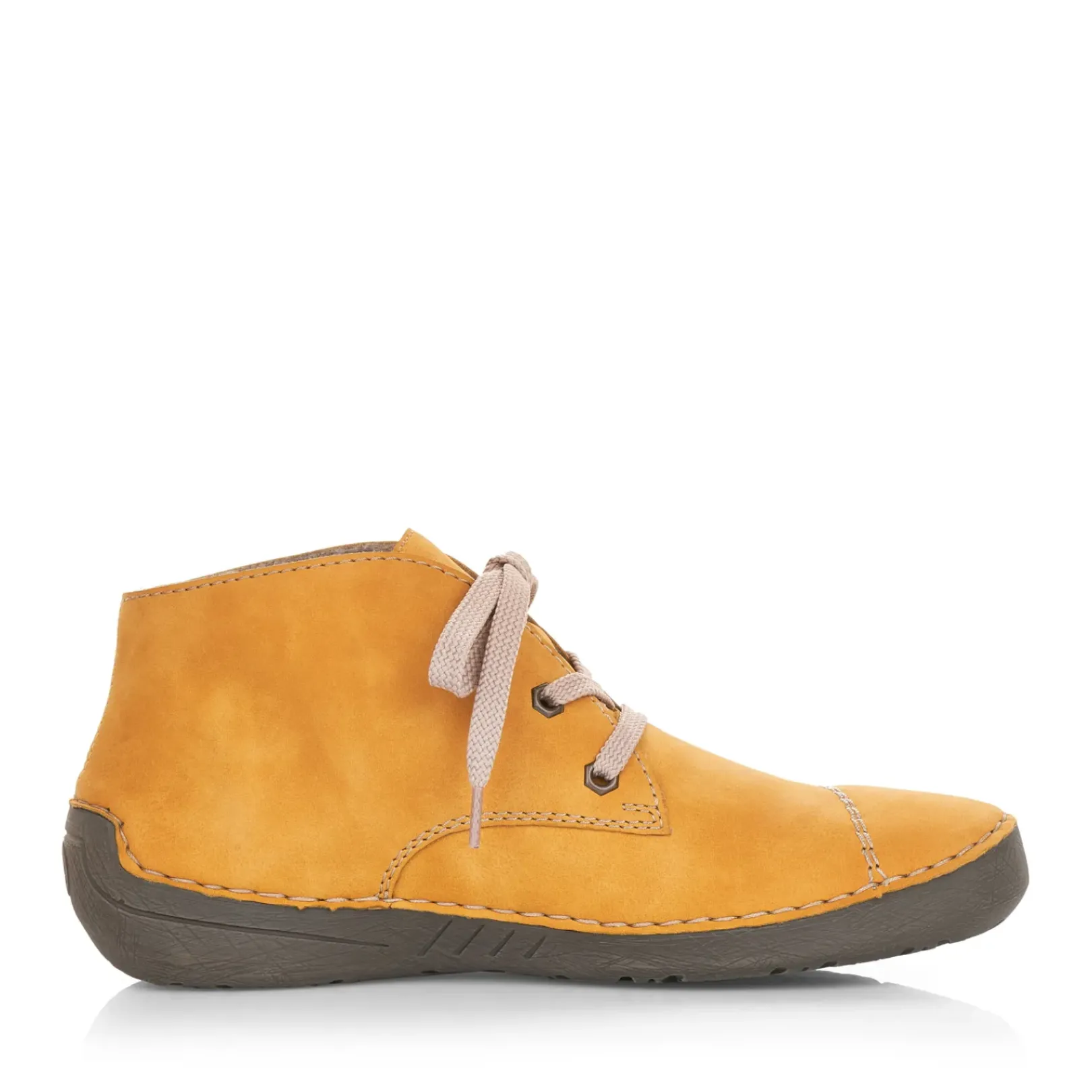 Sale Rieker Sznurowane Buty Damskie W Kolorze Miodowozoltym