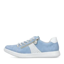 Best Rieker Sznurowane Buty Damskie W Kolorze Blekitno-Bialym