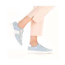 Best Rieker Sznurowane Buty Damskie W Kolorze Blekitno-Bialym