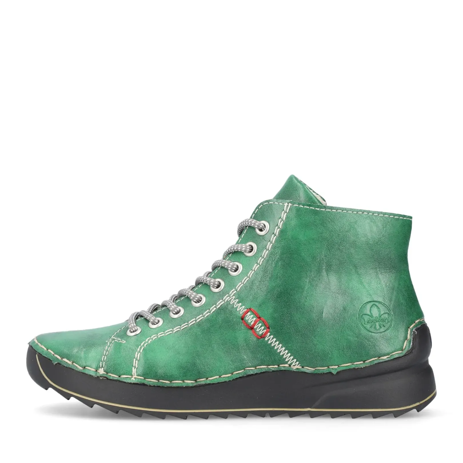 Online Rieker Sznurowane Buty Damskie W Kolorze Szmaragdowej Zieleni