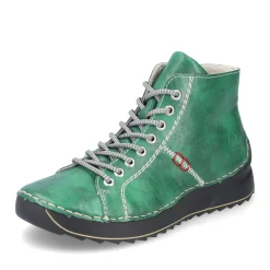 Online Rieker Sznurowane Buty Damskie W Kolorze Szmaragdowej Zieleni