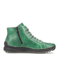 Online Rieker Sznurowane Buty Damskie W Kolorze Szmaragdowej Zieleni