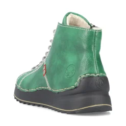 Online Rieker Sznurowane Buty Damskie W Kolorze Szmaragdowej Zieleni