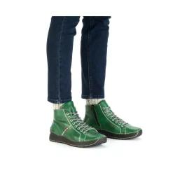 Online Rieker Sznurowane Buty Damskie W Kolorze Szmaragdowej Zieleni