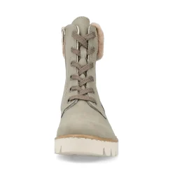 Clearance Rieker Sznurowane Buty Damskie W Kolorze Khaki-Brazowym