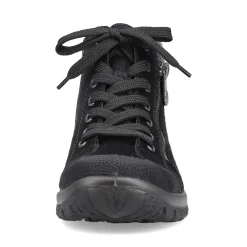 Discount Rieker Sznurowane Buty Damskie W Kolorze Grafitowo-Czarnym